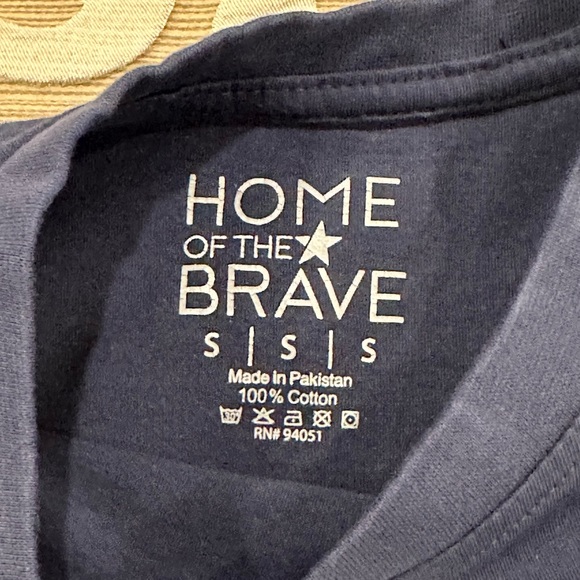 Home of the Brave “Texas Forever” Unisex Tee Shirt Navy Blue & White - Picture 11 of 12